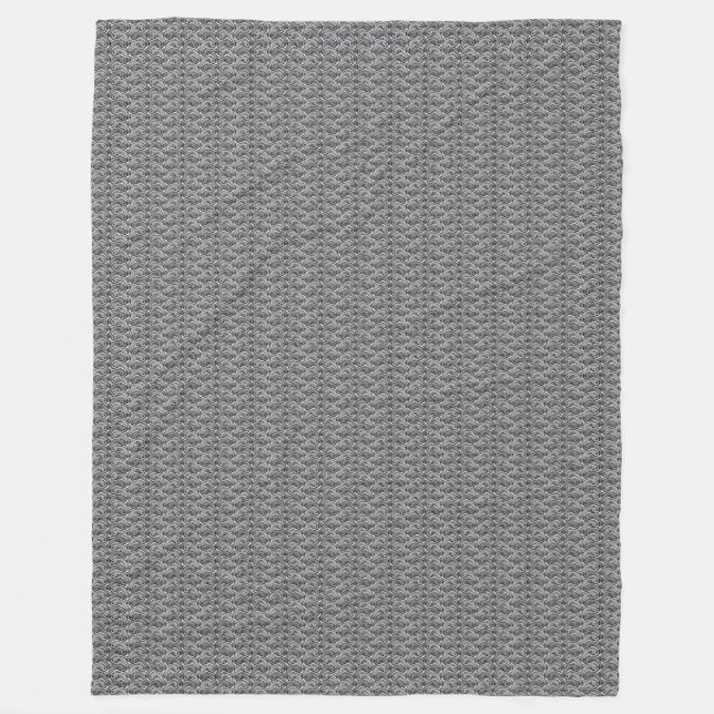 Little Jumping Fish Grey Fleece Blanket (Front)