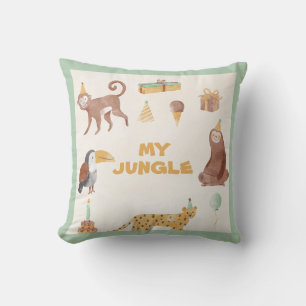 Little Jungle Animals Birthday Cushion