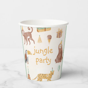 Little Jungle Animals Birthday Paper Cups