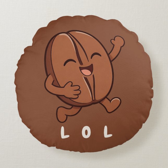 Little Kaka – Powered by Coffee Round Cushion (Front)