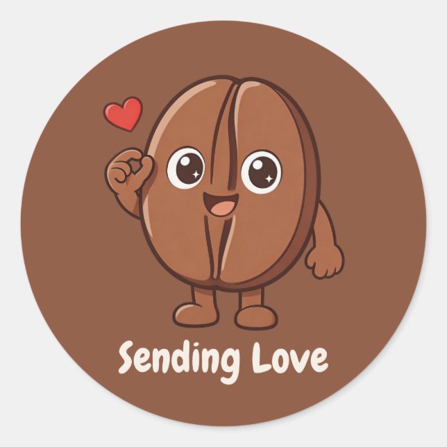 Little Kaka – Sending Love Classic Round Sticker (Front)