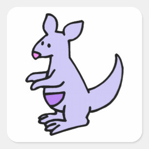 Little Kangaroo Square Sticker