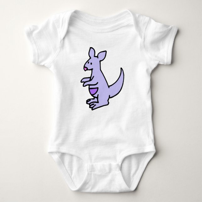 Little Kangaroo T-Shirt Baby Bodysuit (Front)