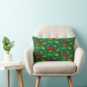 Little Kids Dinosaur Nursery Decor Lumbar Cushion