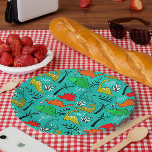 Little Kids Dinosaur Nursery Decor Paper Plate