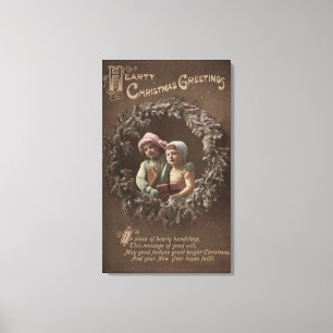 Little Kids in Armclasp Canvas Print