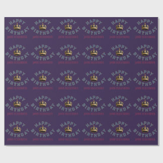 Little King First Birthday Invitation Wrapping Paper
