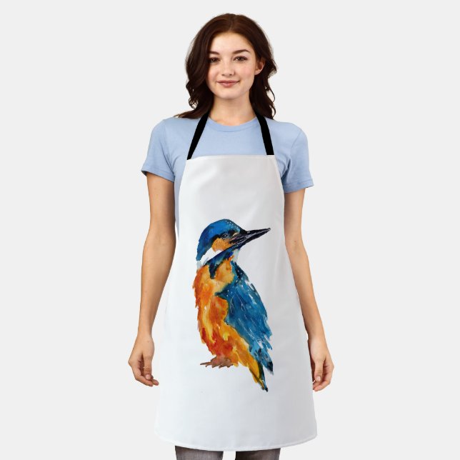 Little Kingfisher Bird Apron (Worn)