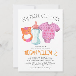 Little Kitten Baby Shower Invitation