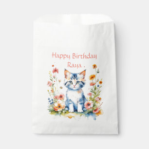 Little Kitten Girl's Birthday Party Personalised Favour Bags