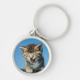 Little Kitten in a Tree Key Ring