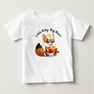 Little Kitty, Big Heart Kids T-Shirt