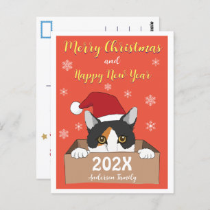 Little Kitty Christmas Postcard