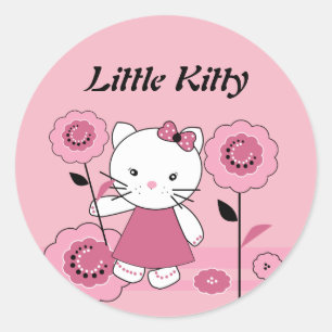 Little Kitty Classic Round Sticker