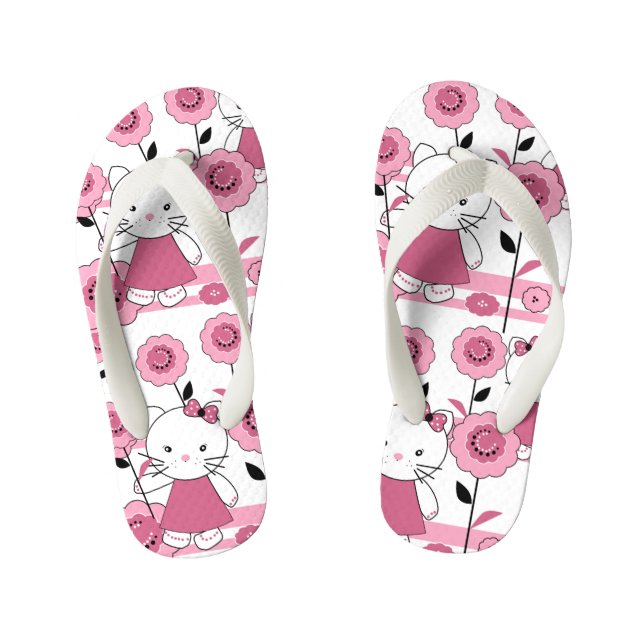 Little kitty kid's jandals (Footbed)