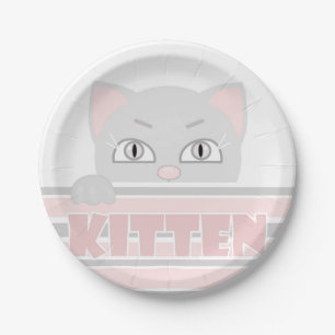 Little kitty paper plate