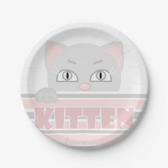 Little kitty paper plate (Front)