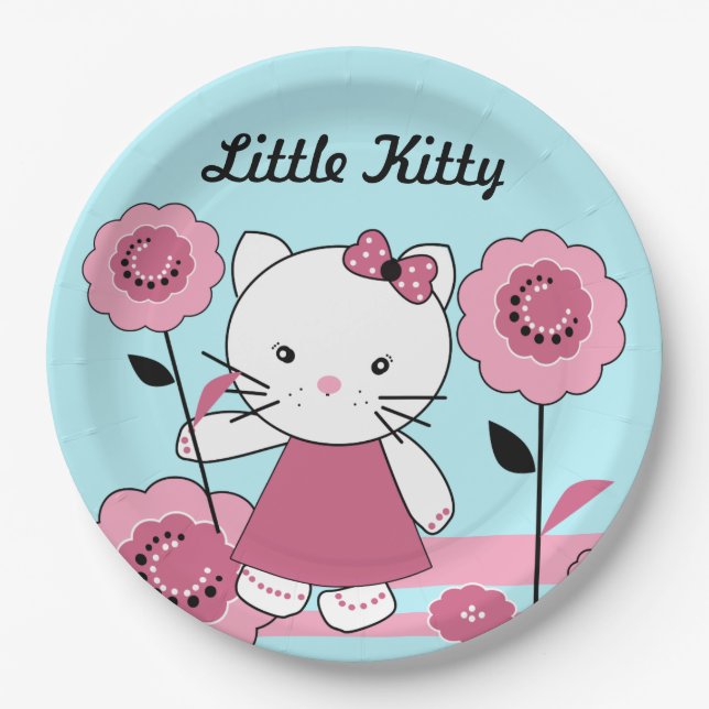Little Kitty Paper Plates (Front)