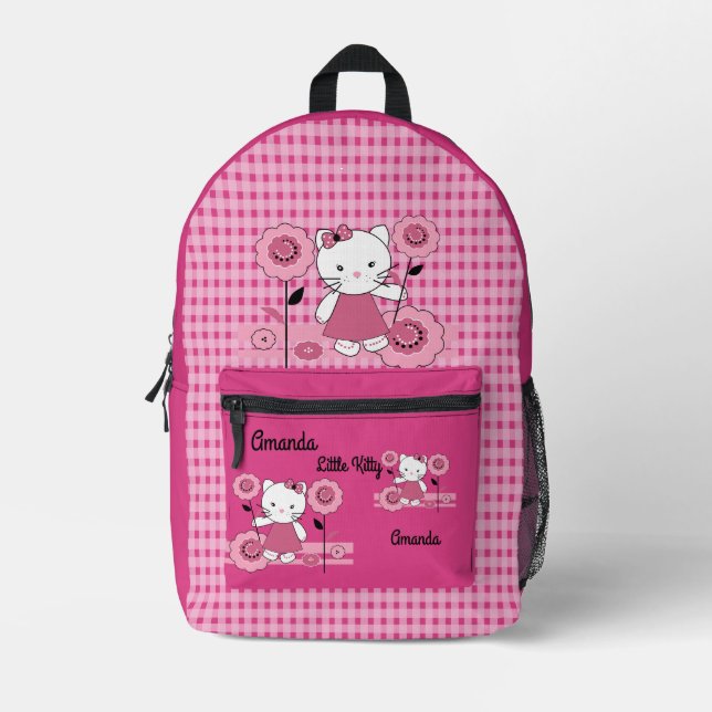 Little kitty . personalised decor coffee mug printed backpack (Front)
