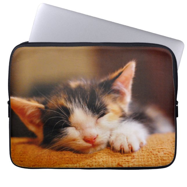 Little Kitty Sleeping Laptop Sleeve (Front)