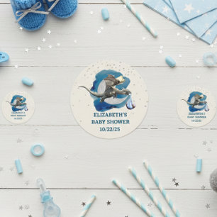  Little Knight Dragon Silver Star Baby Shower   Confetti