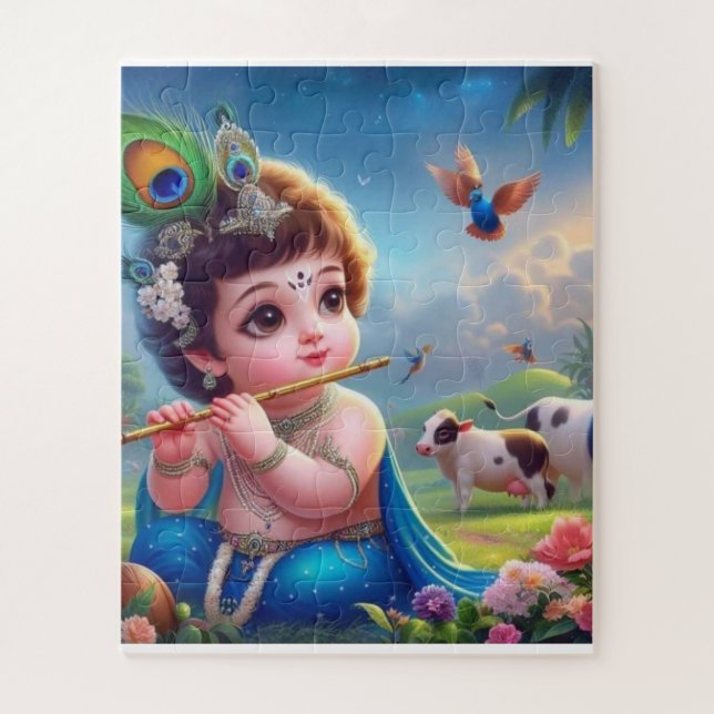 Little Krishna 50-Piece Jigsaw Puzzle" Jigsaw Puzzle (Vertical)
