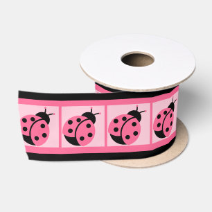 "Little Lady Bug" (banded) Satin Ribbon
