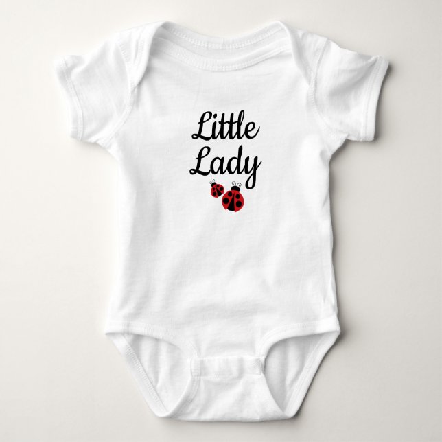 Little Lady Ladybug Baby One Piece Bodysuit (Front)