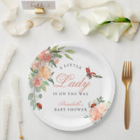 Little Lady Ladybug Roses Girl Baby Shower