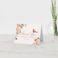 Little Lady Ladybug Roses Pink Baby Shower