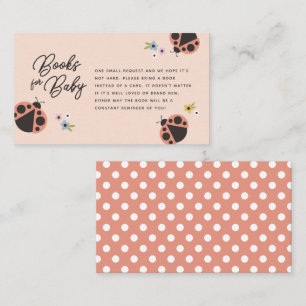 Little Lady Love Bug Pink Books For Baby Enclosure Card