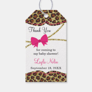 Little Lady Thank You Tag, Favour, Cheetah Gift Tags