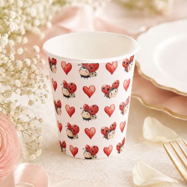 Little Ladybug Baby Shower Paper Cups (Creator Uploaded)