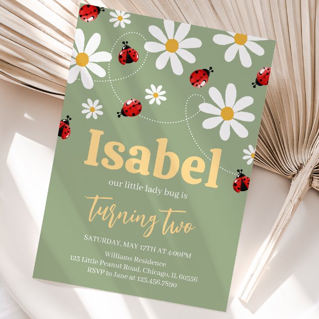 Little Ladybug Birthday Invitation (Creator Uploaded)