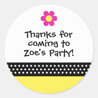 Little Ladybug Birthday Party Favour Sticker