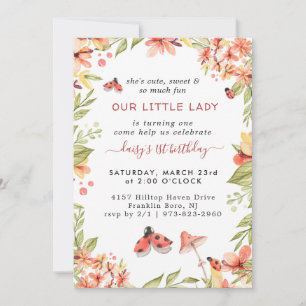 Little Ladybug Birthday Party Invitation