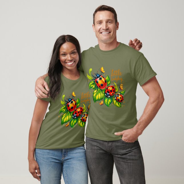 Little Ladybug Colourful Insect Design T-Shirt (Unisex)