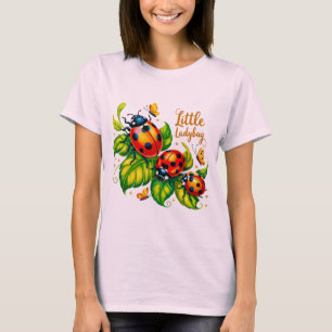 Little Ladybug Colourful Insect Pink Design  T-Shirt