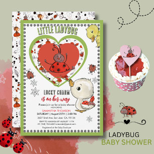 Little Ladybug Ducklin's Lucky Charm is on Her Way Invitation