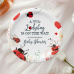 Little Ladybug Girl Baby Shower Paper Plate<br><div class="desc">Serve up sweetness at your celebration with our Little Ladybug Girl Baby Shower Paper Plates! Featuring charming ladybug designs surrounded by playful polka dots and floral accents in vibrant red, black, and white, these plates are perfect for adding a whimsical touch to your party décor. Made from durable, high-quality materials,...</div>