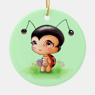 Little Ladybug Girl Ornament