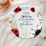 Little Ladybug Spring Baby Shower Paper Plate<br><div class="desc">Serve up sweetness at your celebration with our Little Ladybug Girl Baby Shower Paper Plates! Featuring charming ladybug designs surrounded by playful polka dots and floral accents in vibrant red, black, and white, these plates are perfect for adding a whimsical touch to your party décor. Made from durable, high-quality materials,...</div>