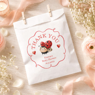 Little Ladybug Thank You Baby Shower Favour Bags