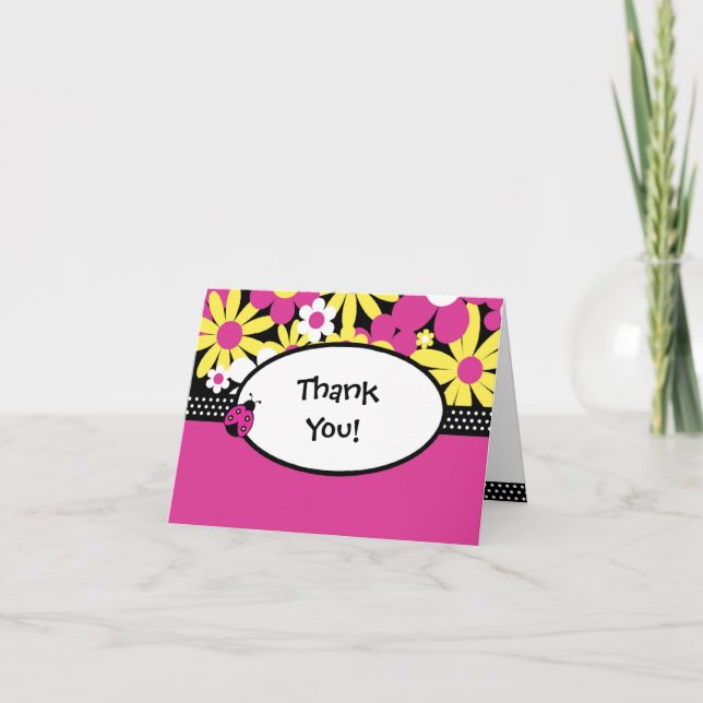 Little Ladybug Thank You Note Note Card (Front)