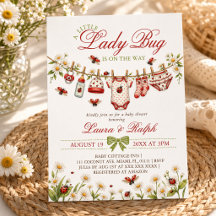 Little Ladybug Wildflower Girl Baby Shower