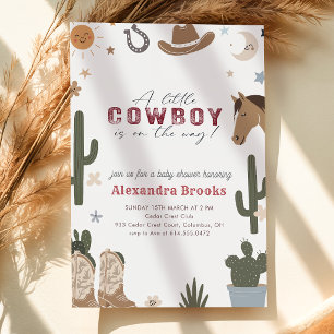 Little Ladybug Wildflower Girl Baby Shower Invitation