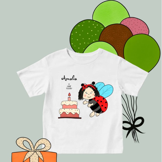 Little ladybug with cake baby T-Shirt (Creator Uploaded)