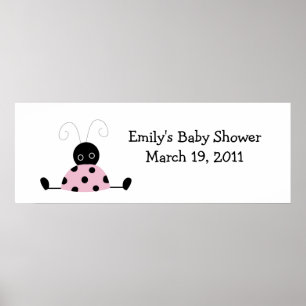 LITTLE LADYBUGS Baby Shower /  Birthday Banner Poster