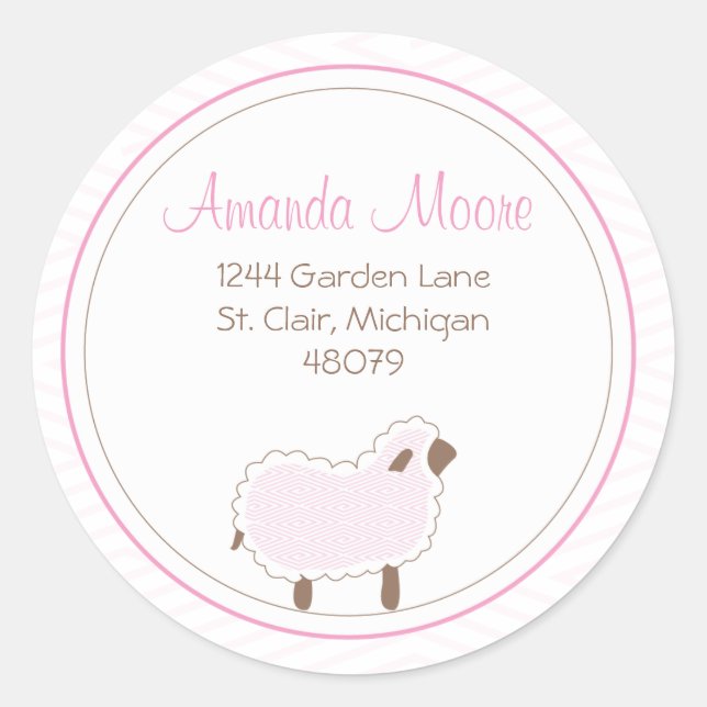Little Lamb Address Label (Front)