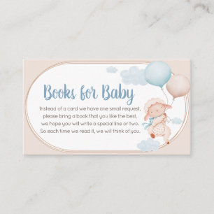 Little Lamb Baby Shower Books for Baby Enclosure Card